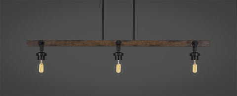 Portland 3 Light Island Bar With Amber Antique Bulbs - lights