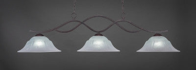 Revo 3 Light Bar In Dark Granite Finish With 16" White Marble Glass (343-DG-53615) - lights