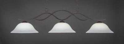 Revo 3 Light Bar In Dark Granite Finish With 16" White Linen Glass (343-DG-612) - lights