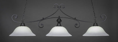 Curl 3 Light Bar In Matte Black Finish With 16" White Linen Glass (353-MB-612) - lights