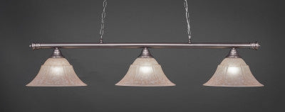 Oxford 3 Light Bar In Brushed Nickel Finish With 14" Italian Marble Glass (373-BN-53318) - lights