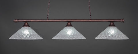 Oxford 3 Light Bar In Bronze Finish With 16" Italian Bubble Glass - lights