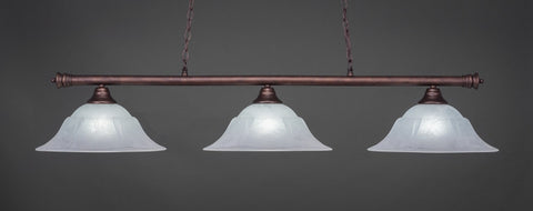 Oxford 3 Light Bar In Bronze Finish With 16" White Marble Glass - lights