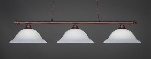 Oxford 3 Light Bar In Bronze Finish With 16" White Linen Glass - lights
