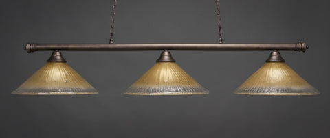 Oxford 3 Light Bar In Bronze Finish With 16" Amber Crystal Glass (373-BRZ-710) - lights