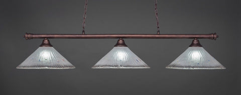 Oxford 3 Light Bar In Bronze Finish With 16" Frosted Crystal Glass (373-BRZ-711) - lights