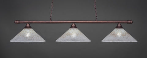 Oxford 3 Light Bar In Bronze Finish With 16" Gold Ice Glass (373-BRZ-714) - lights