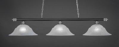 Oxford 3 Light Bar In Matte Black Finish With 16" White Marble Glass (373-CHMB-53615) - lights