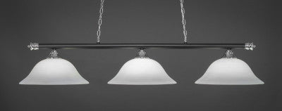 Oxford 3 Light Bar In Matte Black Finish With 16" White Linen Glass (373-CHMB-612) - lights