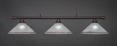 Oxford 3 Light Bar Shown In Dark Granite Finish With 16" Frosted Crystal Glass (373-DG-711) - lights