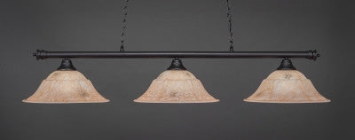 Oxford 3 Light Bar In Matte Black Finish With 16" Italian Marble Glass (373-MB-53618) - lights