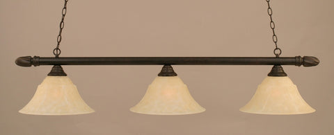 Round 3 Light Bar In Dark Granite Finish With 14" Amber Marble Glass (383-DG-53313) - lights