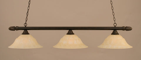 Round 3 Light Bar In Dark Granite Finish With 16" Amber Marble Glass (383-DG-53613) - lights