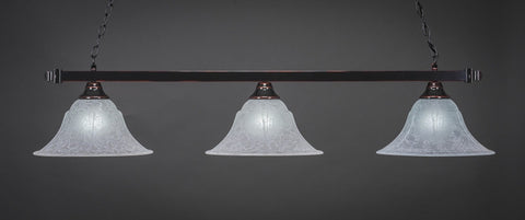 Square 3 Light Bar In Black Copper Finish With 14" White Marble Glass (803-BC-53315) - lights