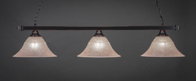Square 3 Light Bar In Black Copper Finish With 14" Italian Marble Glass (803-BC-53318) - lights
