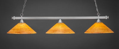 Square 3 Light Bar In Brushed Nickel Finish With 16" Firré Saturn Glass (803-BN-414) - lights
