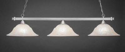 Square 3 Light Bar In Brushed Nickel Finish With 16" Amber Marble Glass (803-BN-53613) - lights