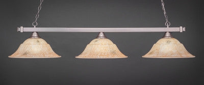 Square 3 Light Bar In Brushed Nickel Finish With 16" Italian Marble Glass (803-BN-53618) - lights