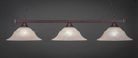 Square 3 Light Bar In Bronze Finish With 16" Amber Marble Glass (803-BRZ-53613) - lights