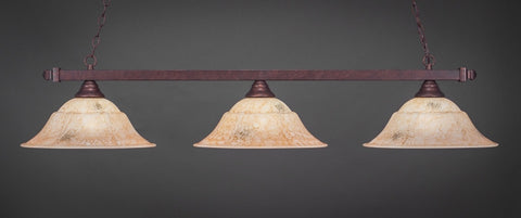 Square 3 Light Bar In Bronze Finish With 16" Italian Marble Glass (803-BRZ-53618) - lights