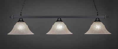 Square 3 Light Bar In Matte Black Finish With 14" Amber Marble Glass (803-MB-53313) - lights