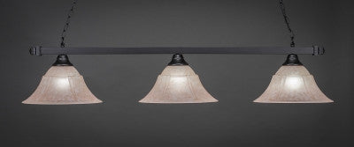 Square 3 Light Bar In Matte Black Finish With 14" Italian Marble Glass (803-MB-53318) - lights