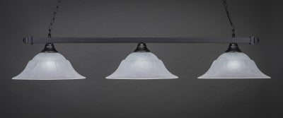 Square 3 Light Bar In Matte Black Finish With 16" White Marble Glass (803-MB-53615) - lights