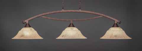 Bow 3 Light Bar In Bronze Finish With 16" Italian Marble Glass (873-BRZ-53618) - lights