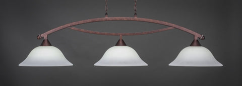 Bow 3 Light Bar In Bronze Finish With 16" White Linen Glass (873-BRZ-612) - lights