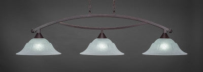 Bow 3 Light Bar In Dark Granite Finish With 16" White Marble Glass (873-DG-53615) - lights