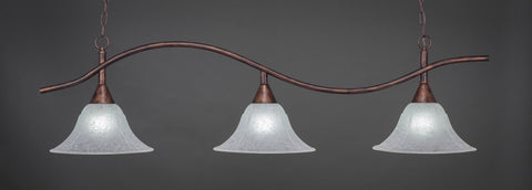 Swoop 3 Light Bar In Bronze Finish With 14" White Marble Glass (893-BRZ-53315) - lights