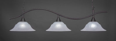 Swoop 3 Light Bar In Dark Granite Finish With 16" White Marble Glass (893-DG-53615) - lights
