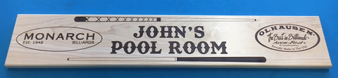 Olhausen Custom Pool Room Sign