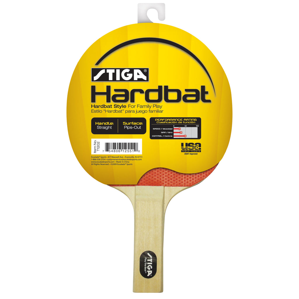 Stiga T1212 Hardbat Tischtennisschläger: USATT-zugelassen Mit Geradem Griff & Hoher Geschwindigkeit