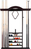 7 Cue Wall Rack with Bridge & Short Cue Clip