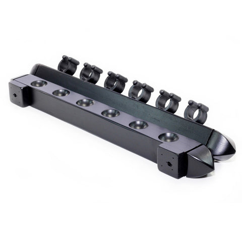 Roman 2 Piece Wall Rack (6 Cue) - Black - Cue Rack