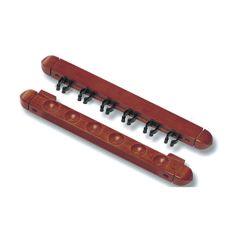 Roman 2 Piece Wall Rack (6 Cue) - Mahogany - Cue Rack