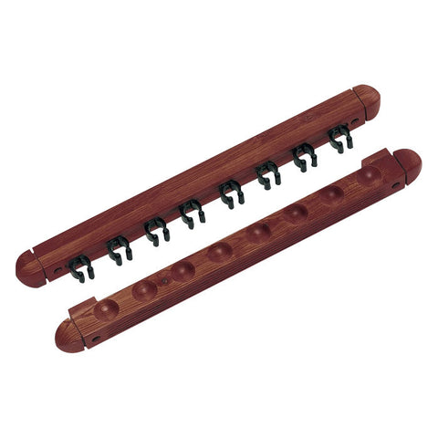 Roman 2 Piece Wall Rack (8 Cue) - Mahogany - Cue Rack