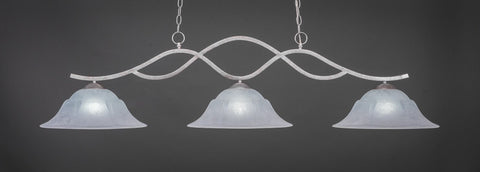  Revo 3 Light Bar In Aged Silver Finish With 16" White Marble Glass (343-AS-53615) - lights