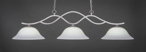  Revo 3 Light Bar In Aged Silver Finish With 16" White Linen Glass (343-AS-612) - lights