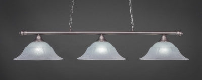  Oxford 3 Light Bar In Brushed Nickel Finish With 16" White Marble Glass (373-BN-53615) - lights
