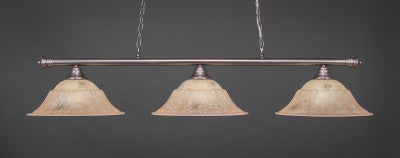  Oxford 3 Light Bar In Brushed Nickel Finish With 16" Italian Marble Glass (373-BN-53618) - lights