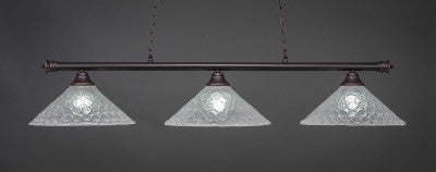  Oxford 3 Light Bar In Dark Granite Finish With 16" Italian Bubble Glass (373-DG-411) - lights