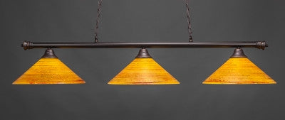  Oxford 3 Light Bar In Dark Granite Finish With 16" Firré Saturn Glass (373-DG-414) - lights