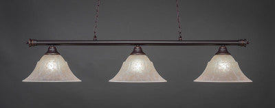  Oxford 3 Light Bar In Dark Granite Finish With 14" Amber Marble Glass (373-DG-53313) - lights