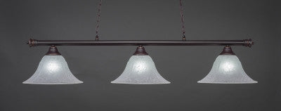  Oxford 3 Light Bar Shown In Dark Granite Finish With 14" White Marble Glass (373-DG-53315) - lights