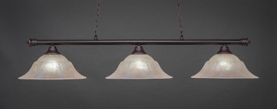  Oxford 3 Light Bar In Dark Granite Finish With 16" Amber Marble Glass (373-DG-53613) - lights