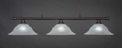  Oxford 3 Light Bar In Dark Granite Finish With 16" White Marble Glass (373-DG-53615) - lights