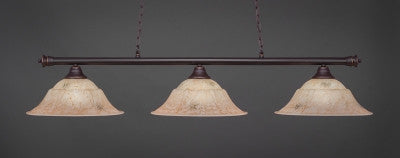  Oxford 3 Light Bar In Dark Granite Finish With 16" Italian Marble Glass (373-DG-53618) - lights
