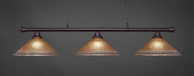  Oxford 3 Light Bar In Dark Granite Finish With 16" Amber Crystal Glass (373-DG-710) - lights